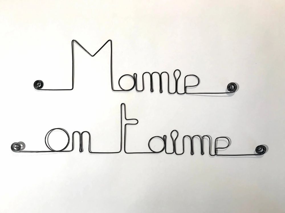 Other wall decoration - Grandmothers' Day "Grandma, we love you" - in Wire - BIJOUX DE MUR