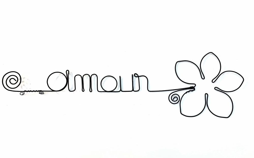 Other wall decoration - Daisy Flower - "Love" - Wire Wall Decoration - BIJOUX DE MUR