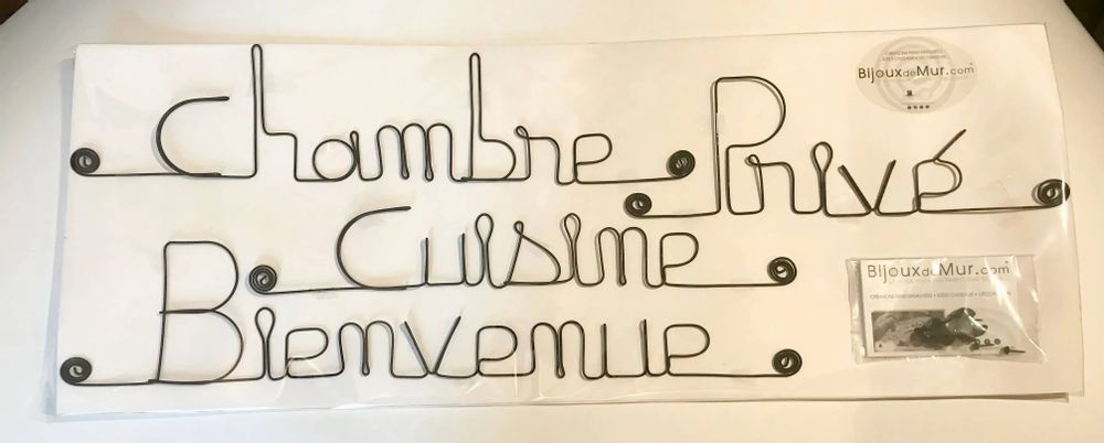Other wall decoration - Set of small "HOME" messages - BIJOUX DE MUR