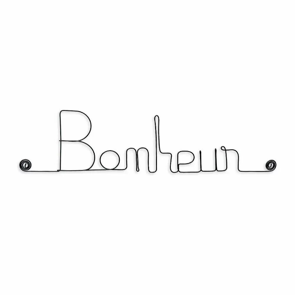 Other wall decoration - Wire Deco Word - Happiness - BIJOUX DE MUR