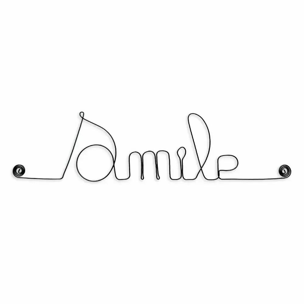 Other wall decoration - Wire word "Smile" - BIJOUX DE MUR