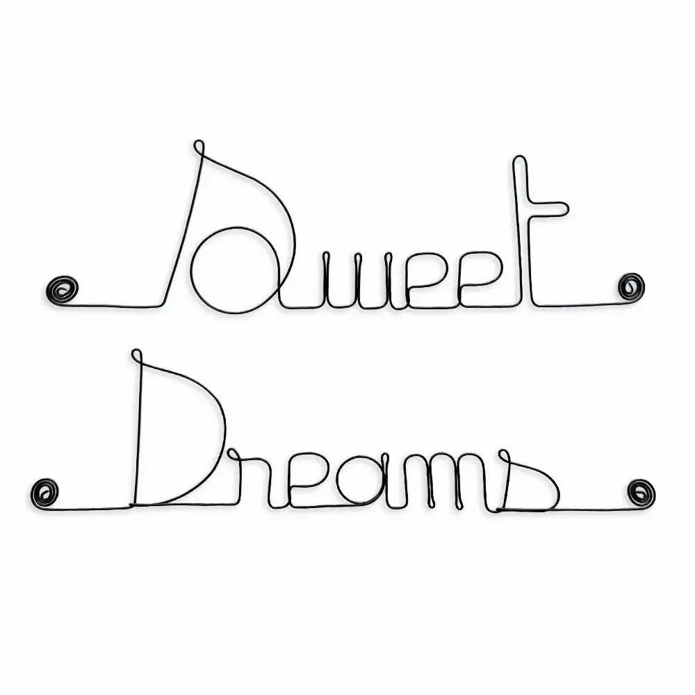 Other wall decoration - Wire words: "Sweet dreams" - BIJOUX DE MUR