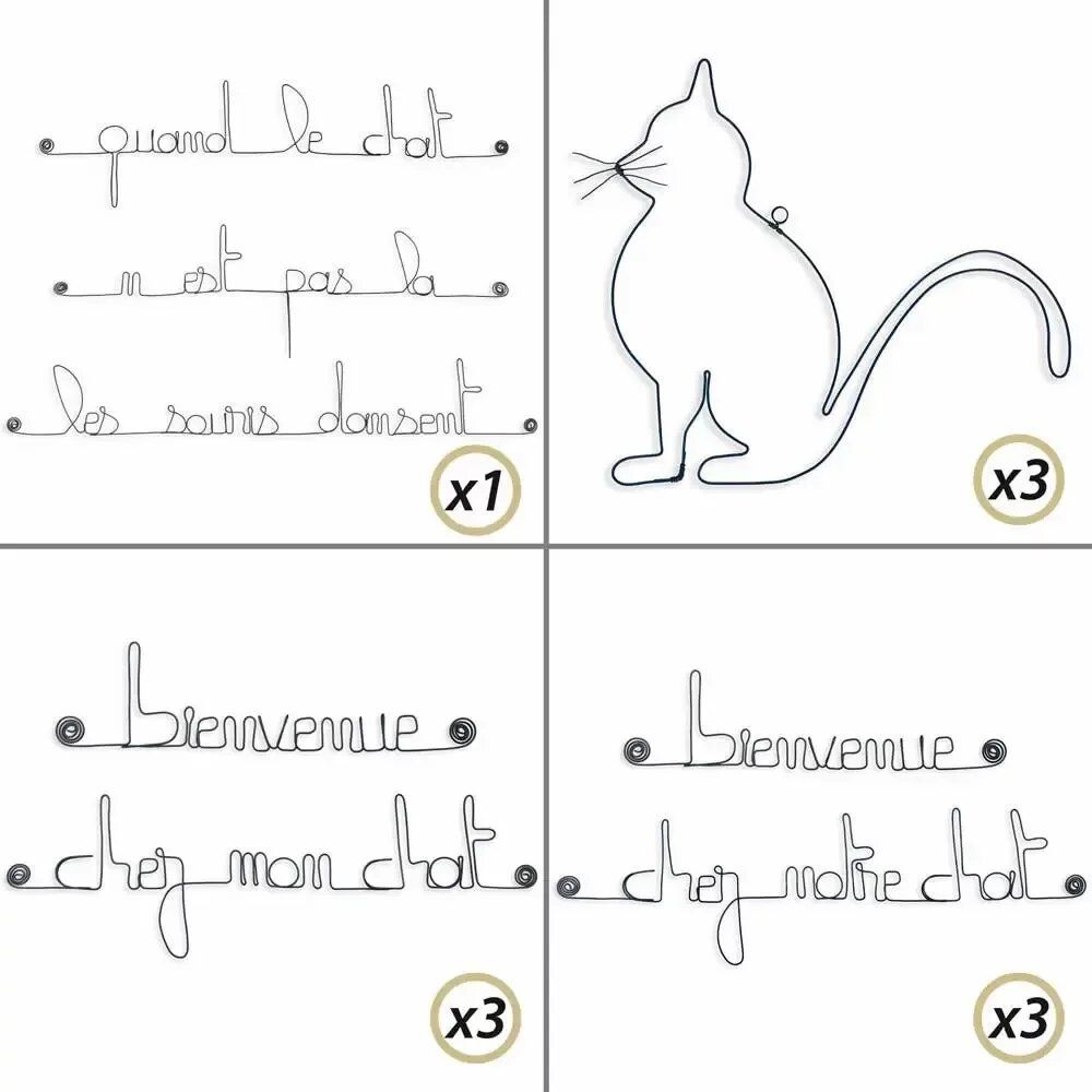Autres décorations murales - PACK IMPLANTATION 10% OFF : Chat - BIJOUX DE MUR