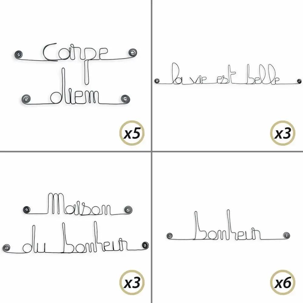 Other wall decoration - 10% off implementation pack: "Happiness" wall decoration - BIJOUX DE MUR