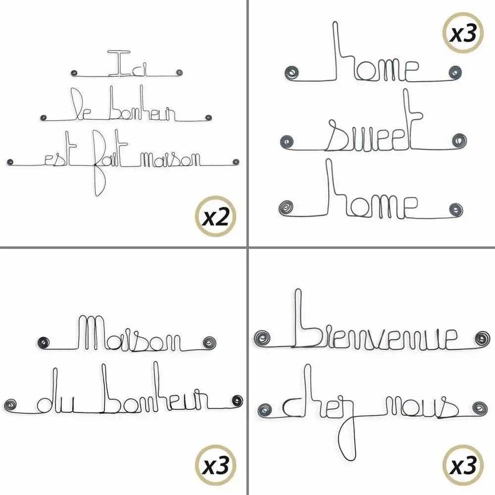 Autres décorations murales - Pack Implantation 10% OFF : Décoration Murale "MAISON" - BIJOUX DE MUR