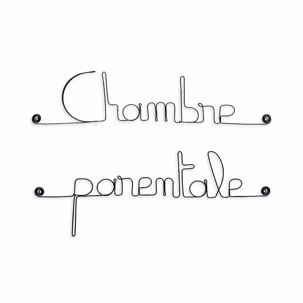 Other wall decoration - Wire door sign "Master bedroom" - BIJOUX DE MUR