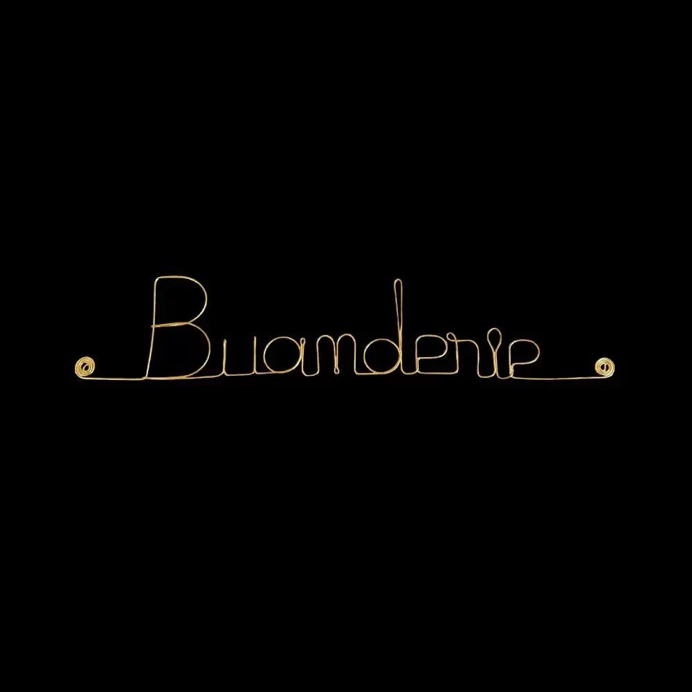 Other wall decoration - Gold Brass Wire Door Sign "Laundry Room" - Decoration - BIJOUX DE MUR