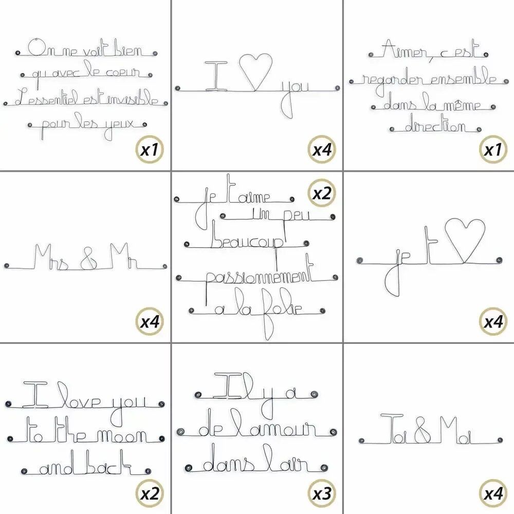 Other wall decoration - Super Pack implantation 15% off : Déco "Amour" - BIJOUX DE MUR