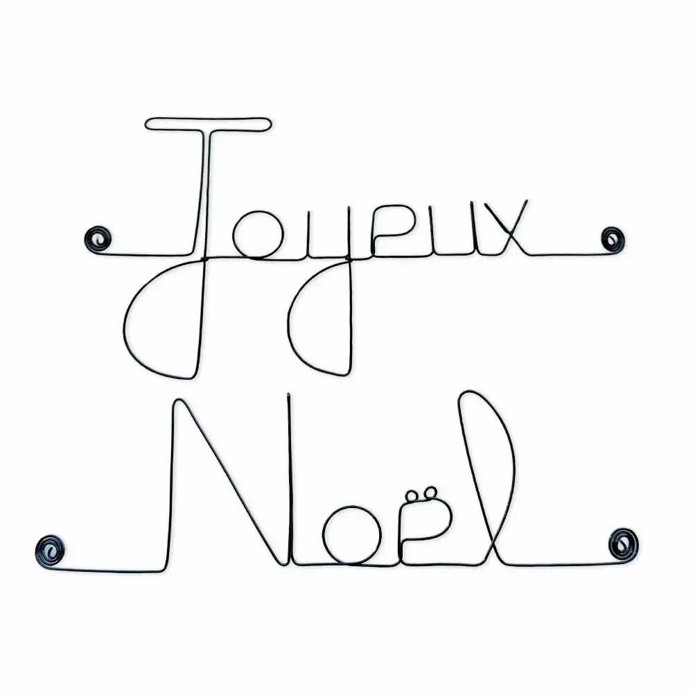 Autres décorations de Noël - Écriture Murale en Fil de Fer "Joyeux Noel" - BIJOUX DE MUR