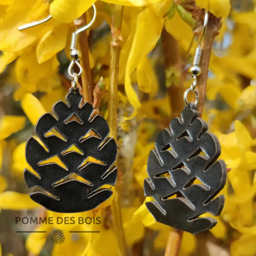 Bijoux - Boucles d'oreilles - Pomme de Pin - POMME DES BOIS