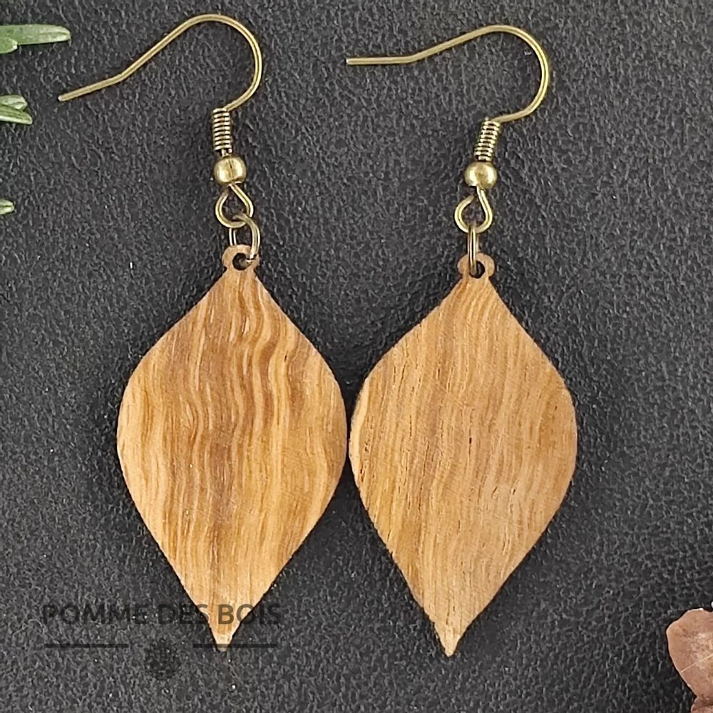Bijoux - Boucles d'oreilles - Gouttes d'eau - POMME DES BOIS
