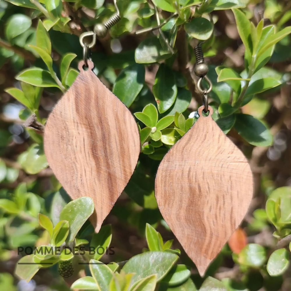 Bijoux - Boucles d'oreilles - Gouttes d'eau - POMME DES BOIS