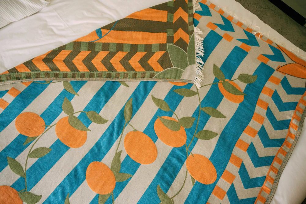 Throw blankets - COTTON SOFA BLANKETS- DREAMING AMALFI - PAMUKME