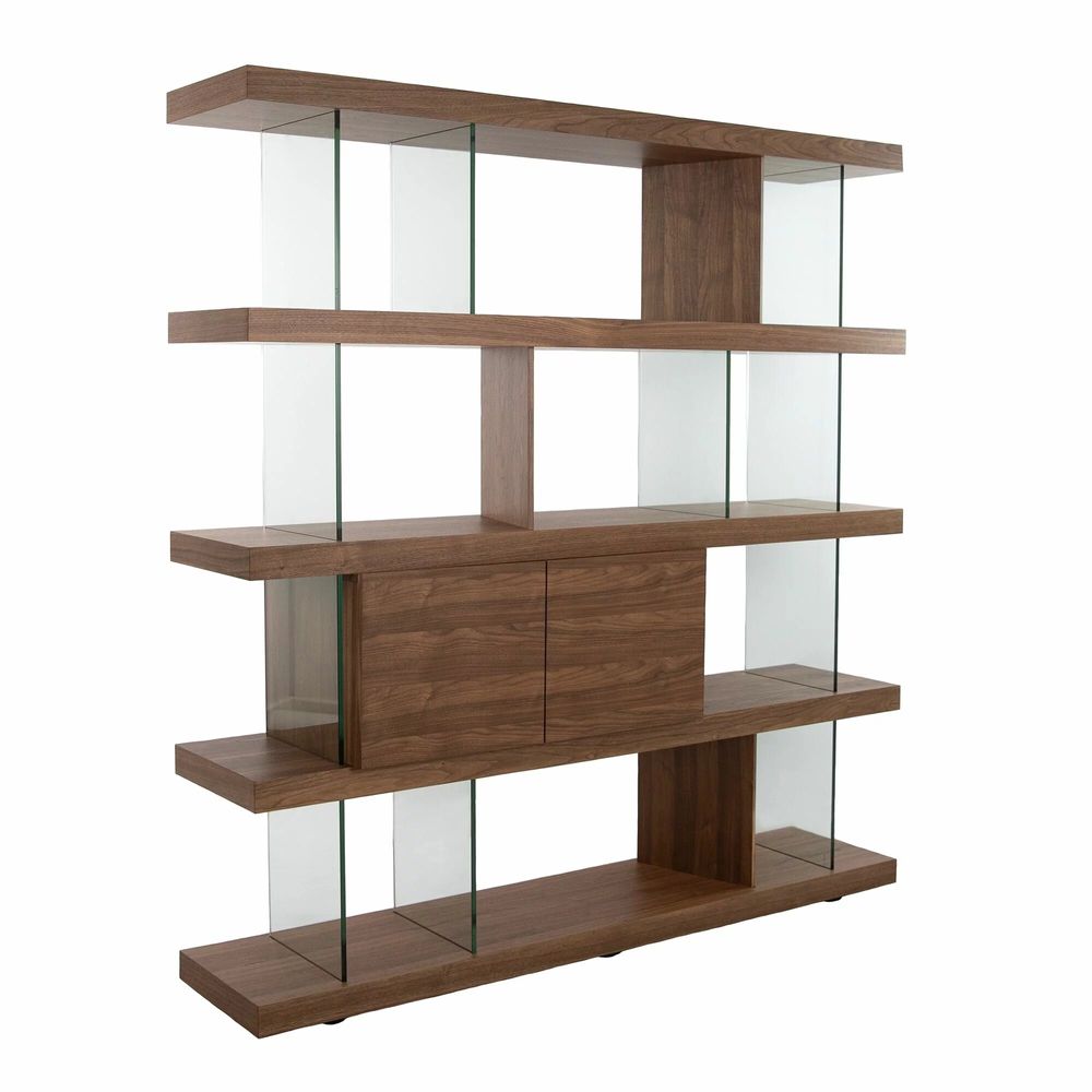 Shelves - Walnut and glass shelf - ANGEL CERDÁ