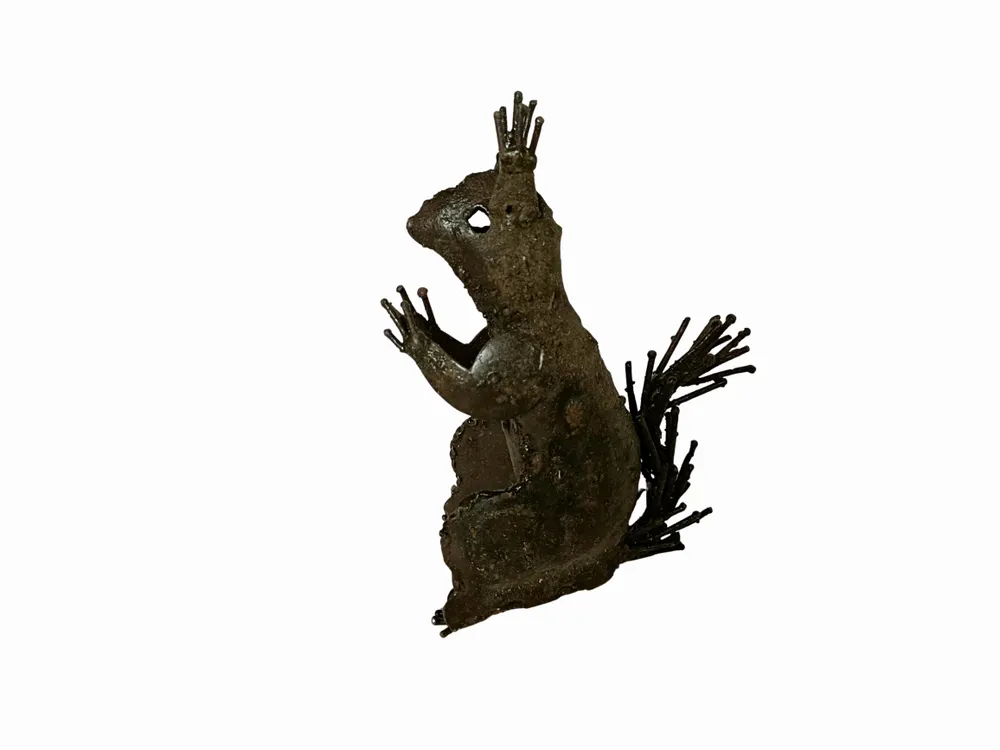 Outdoor decorative accessories - Recycled Metal Sculpture Squirrel 15cm - TERRE SAUVAGE