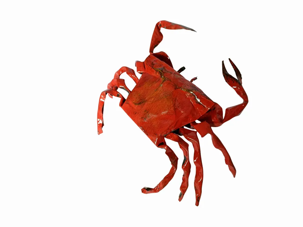 Outdoor decorative accessories - Recycled Crab Can Sculpture 13cm - TERRE SAUVAGE
