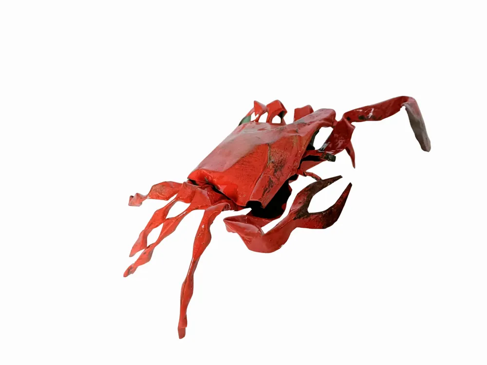 Outdoor decorative accessories - Recycled Crab Can Sculpture 13cm - TERRE SAUVAGE