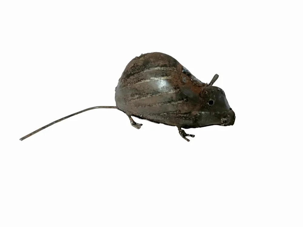 Outdoor decorative accessories - Mouse Recycled Metal Sculpture - TERRE SAUVAGE