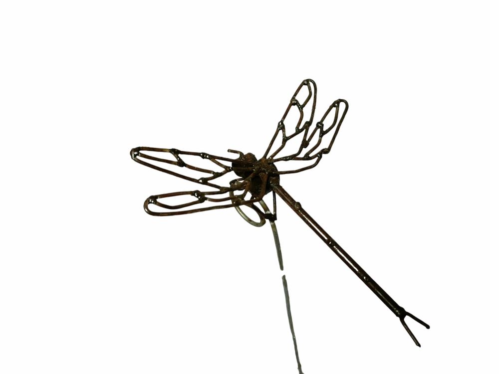 Accessoires de déco extérieure - Tuteur Libellule Ailes Ajourées Métal Recyclé - TERRE SAUVAGE