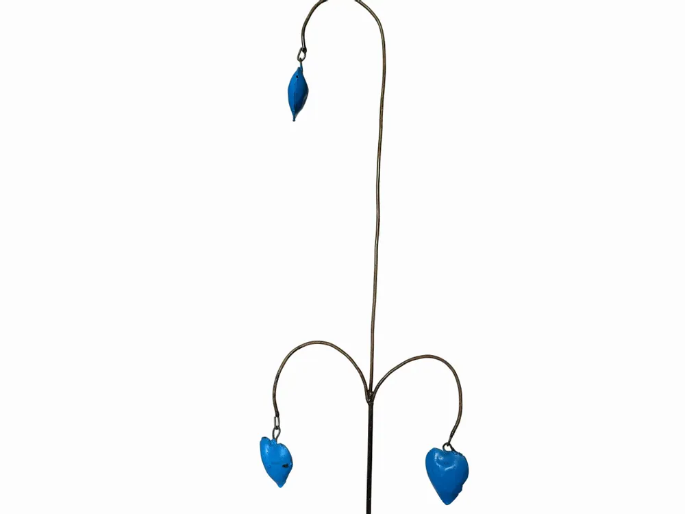 Outdoor decorative accessories - Recycled Metal Hearts Garden Spike 90cm - TERRE SAUVAGE