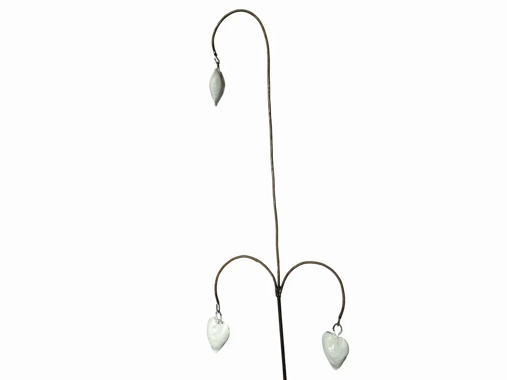 Outdoor decorative accessories - Recycled Metal Hearts Garden Spike 90cm - TERRE SAUVAGE