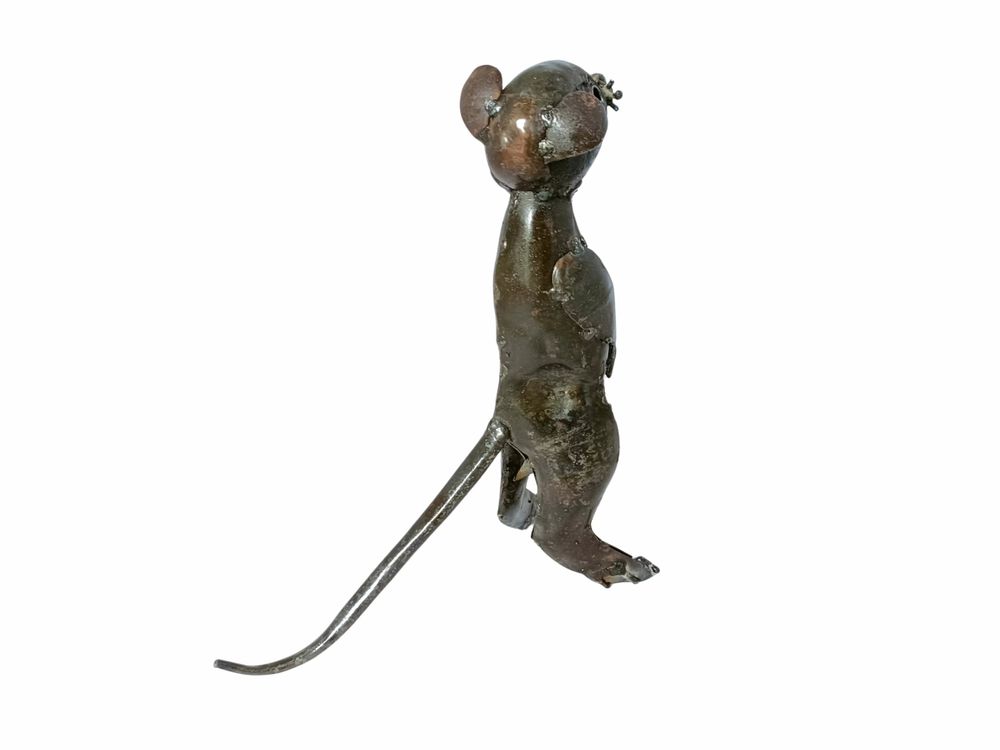 Outdoor decorative accessories - Recycled Metal Sculpture Meerkat 25/30/35cm - TERRE SAUVAGE