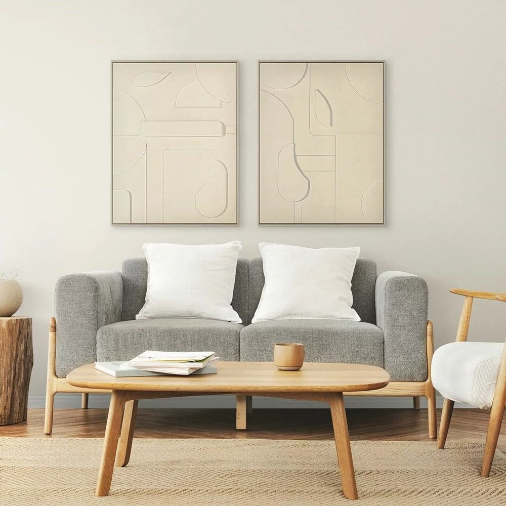 Services - 'Fornells 04 Gris' - Original Painting - 70x90 cm - PERSPECTIVA 10