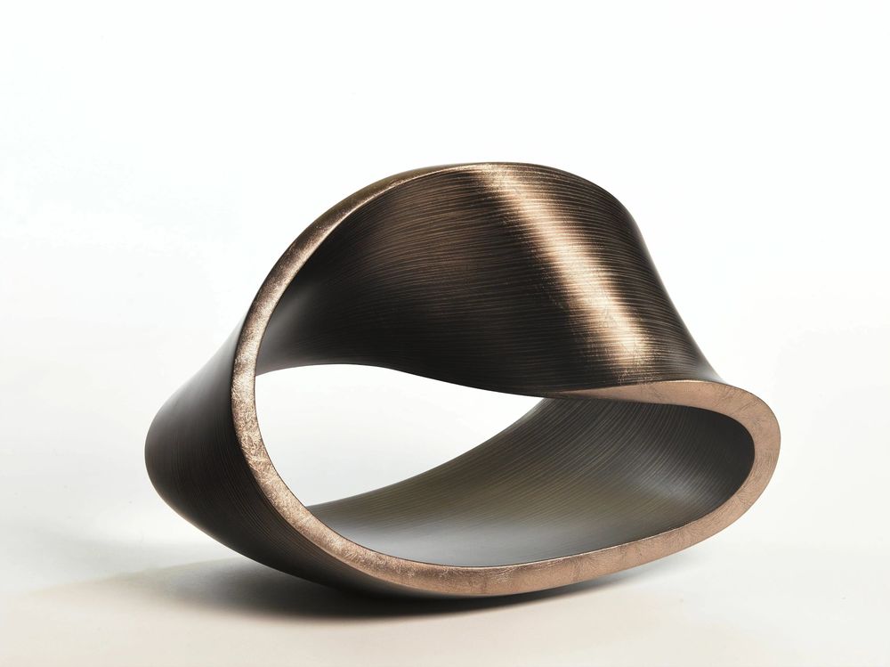 Design objects - Eternal S Matt Line Silver, Handmade Interior Design Sculpture - DV DESIGN