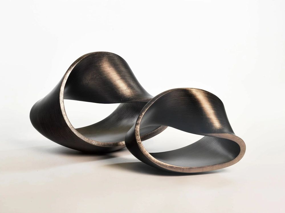Design objects - Eternal S Matt Line Silver, Handmade Interior Design Sculpture - DV DESIGN