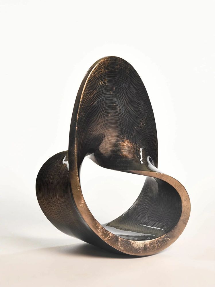 Design objects - Spiral Line Silver, Handmade Interior Design Sculpture - DV DESIGN