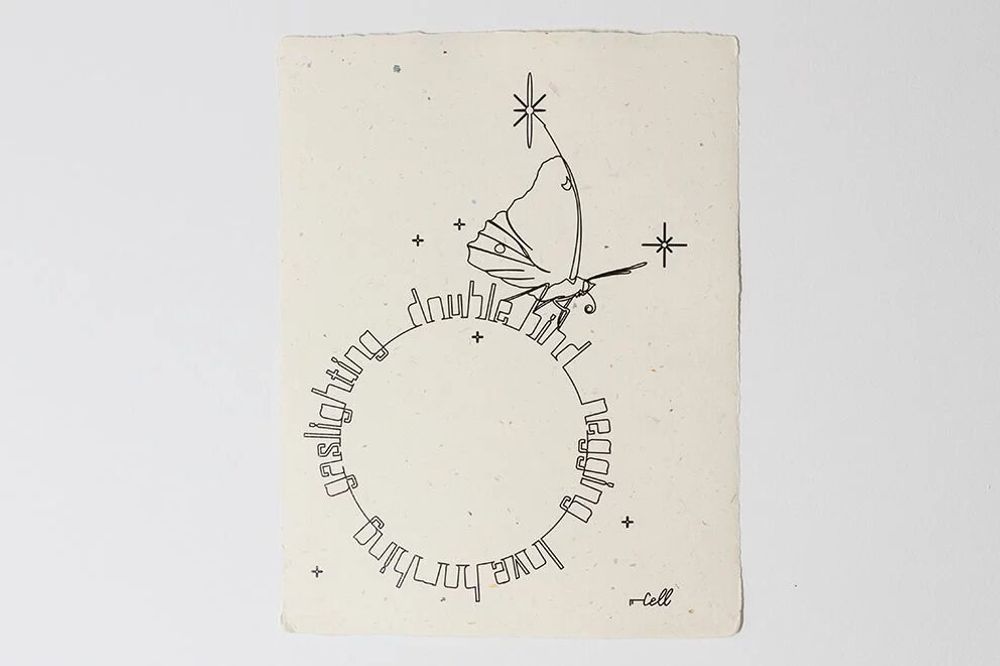 Cadeaux - Carte de correspondance 12,5x16,6cm PAPIER FAIT MAIN - COSETTE ET LES LYS