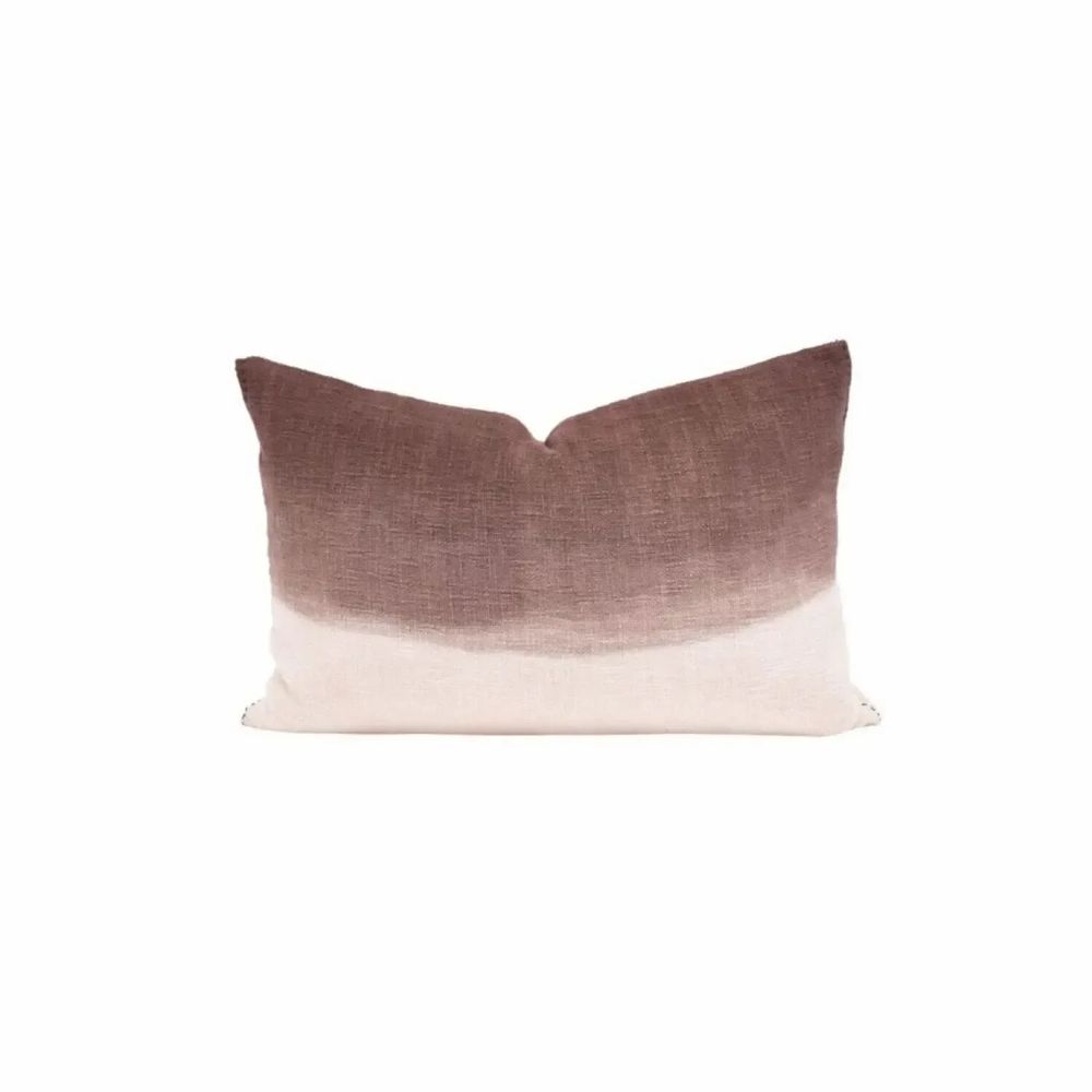 Fabric cushions - Dip & Dye TALC cotton cushion cover 40x60 cm - BED AND PHILOSOPHY
