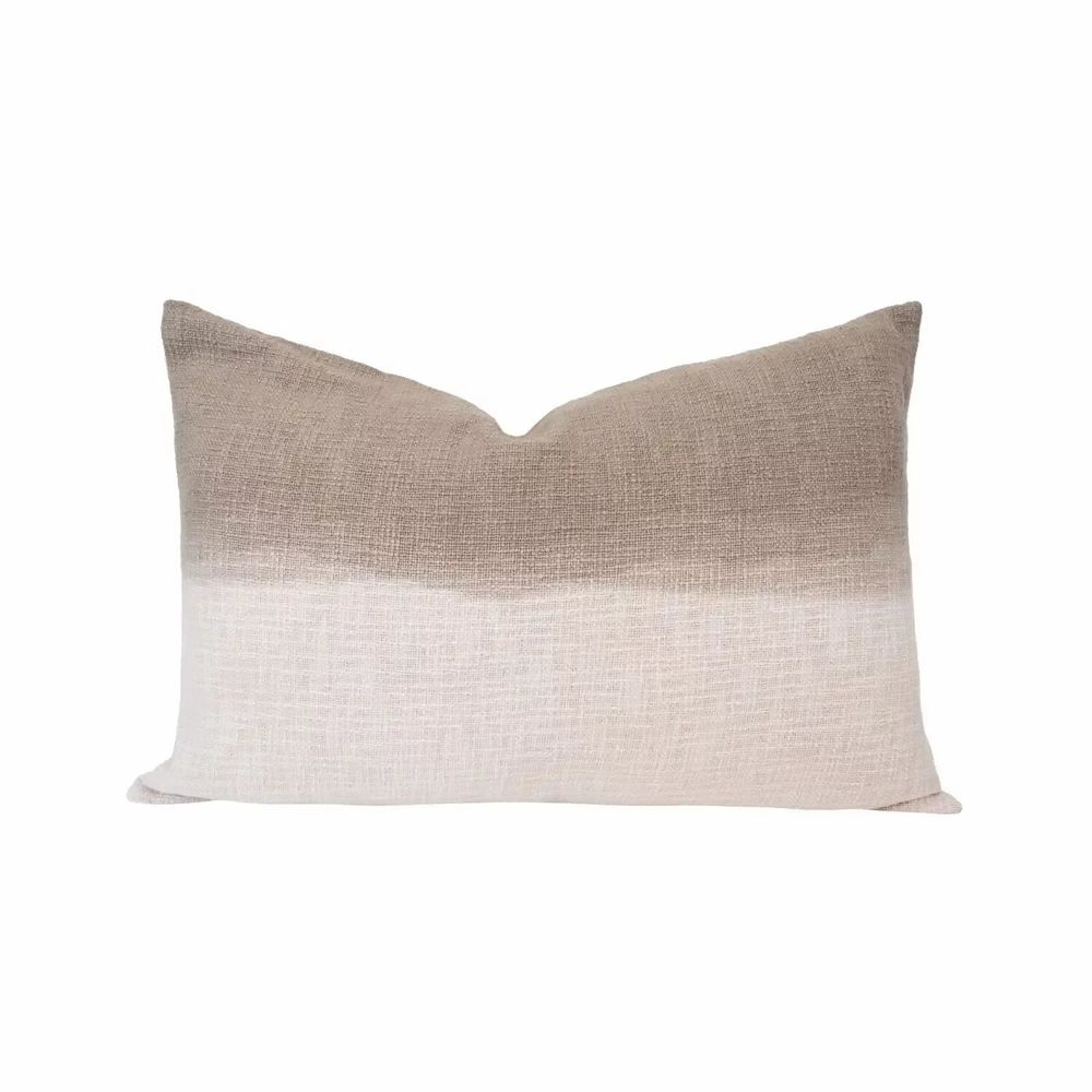 Fabric cushions - Dip & Dye TALC cotton cushion cover 40x60 cm - BED AND PHILOSOPHY