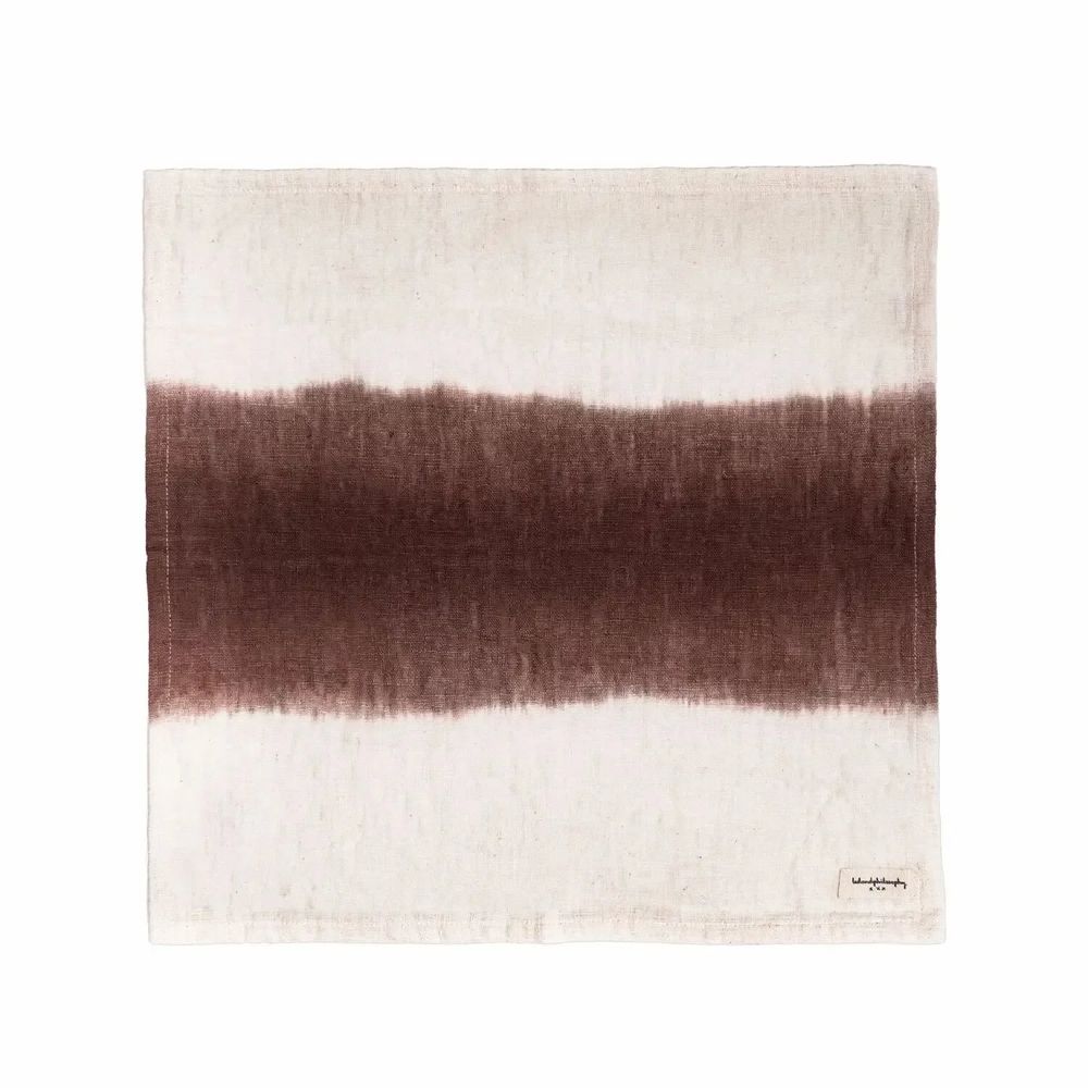 Table cloths - TANDORI Dip & Dye cotton mini tablecloth 100x100 cm - BED AND PHILOSOPHY