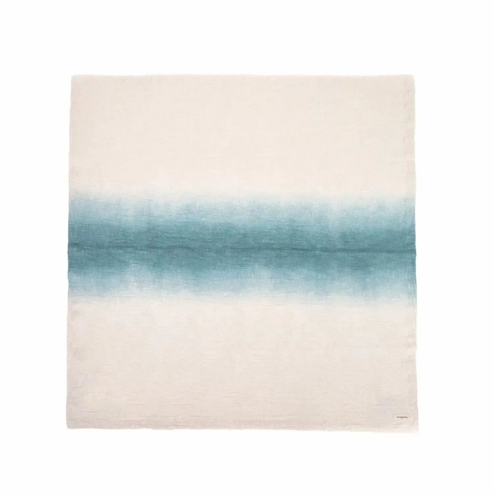 Table cloths - TANDORI Dip & Dye cotton mini tablecloth 100x100 cm - BED AND PHILOSOPHY