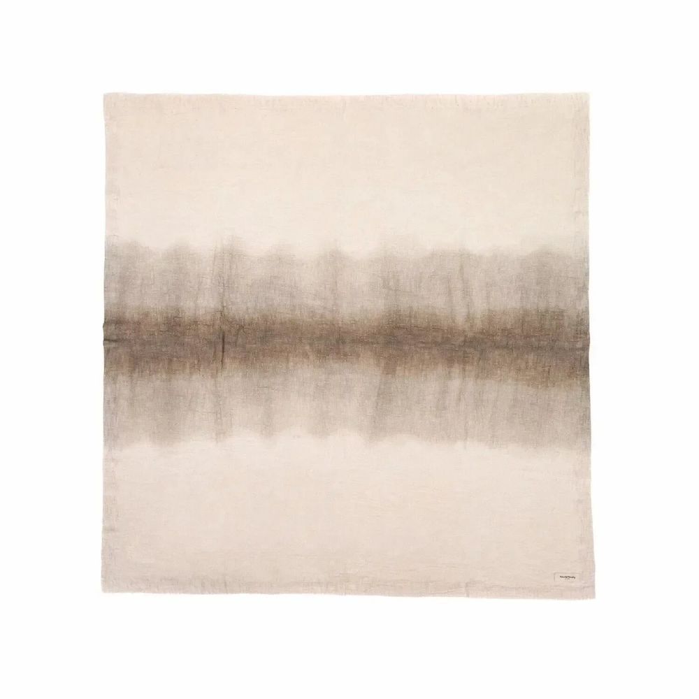 Table cloths - TANDORI Dip & Dye cotton mini tablecloth 100x100 cm - BED AND PHILOSOPHY