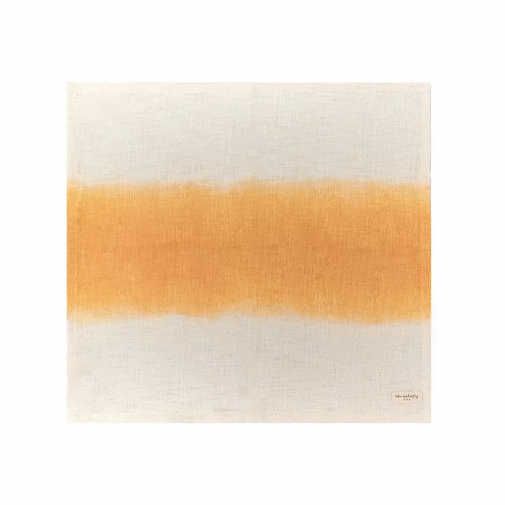 Table cloths - TANDORI Dip & Dye cotton mini tablecloth 100x100 cm - BED AND PHILOSOPHY