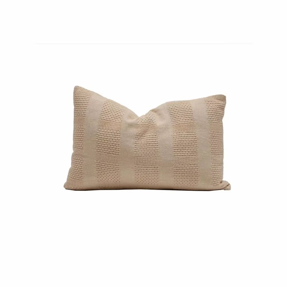 Fabric cushions - CROWN crochet cotton cushion cover 40x60 cm - BED AND PHILOSOPHY