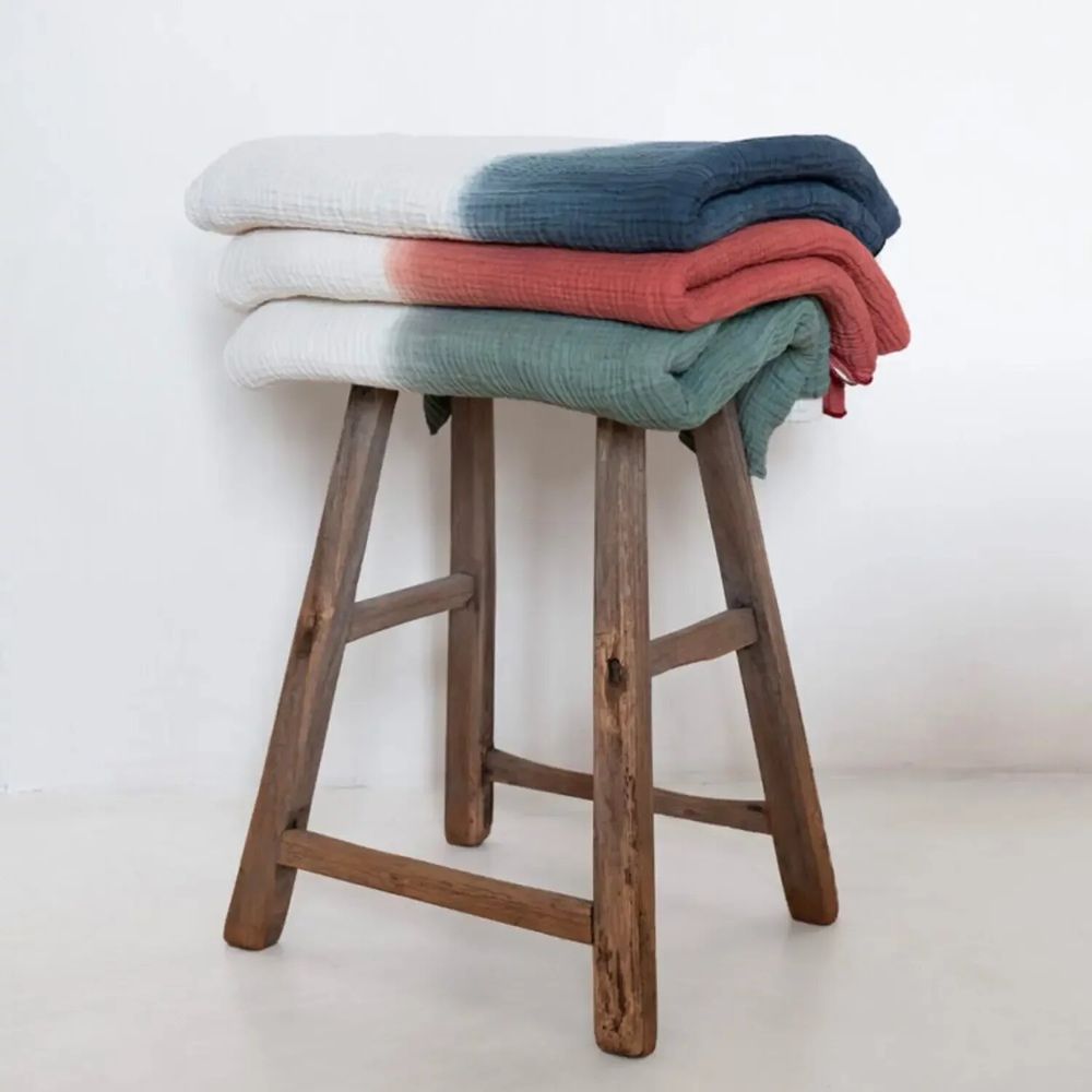 Serviettes de bain - Serviette quadruple gaze de coton PHILO3 150x180 cm - BED AND PHILOSOPHY