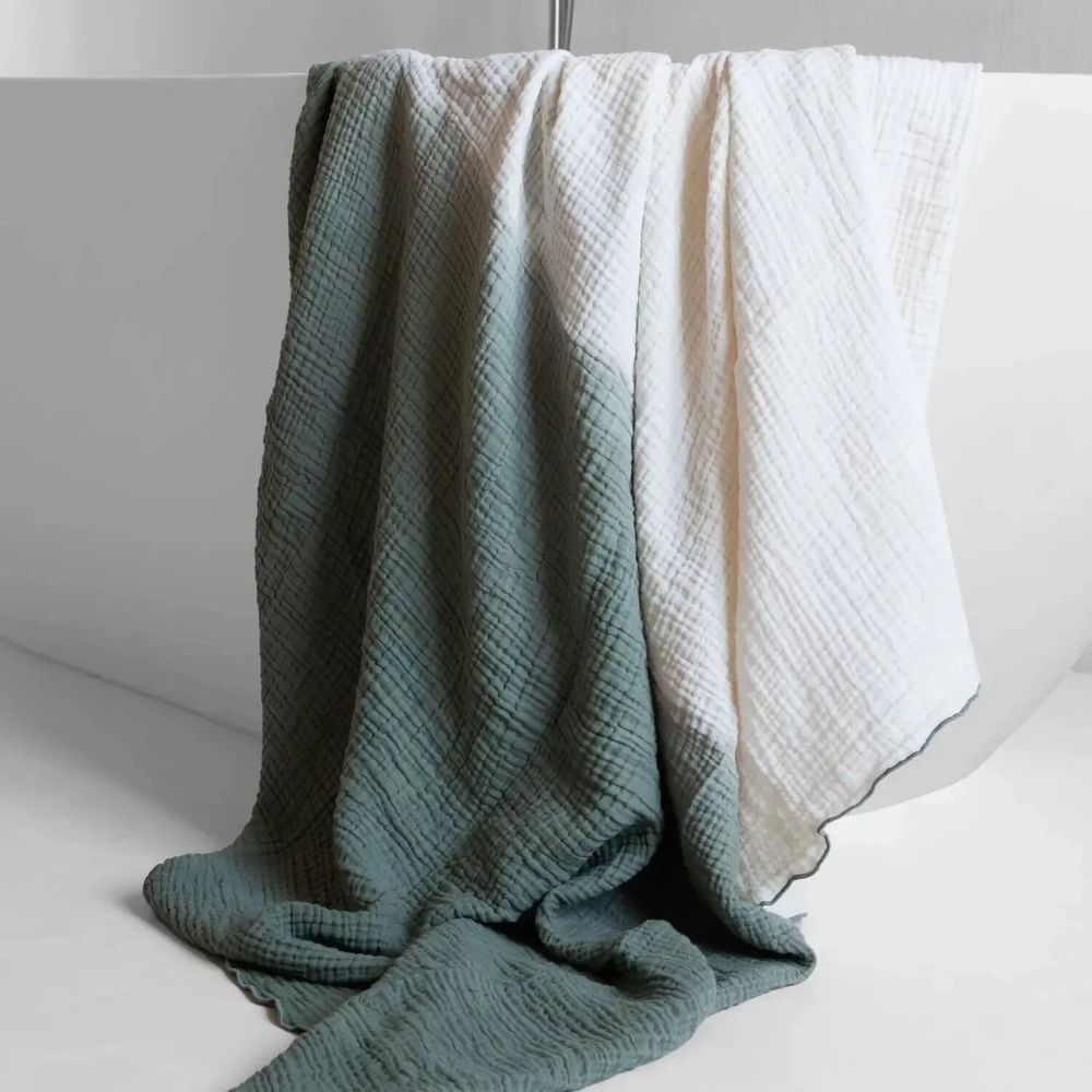 Serviettes de bain - Serviette quadruple gaze de coton PHILO3 150x180 cm - BED AND PHILOSOPHY