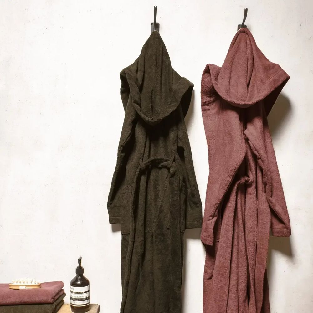 Bathrobes - USHUAIA-LXL hooded bathrobe - BED AND PHILOSOPHY