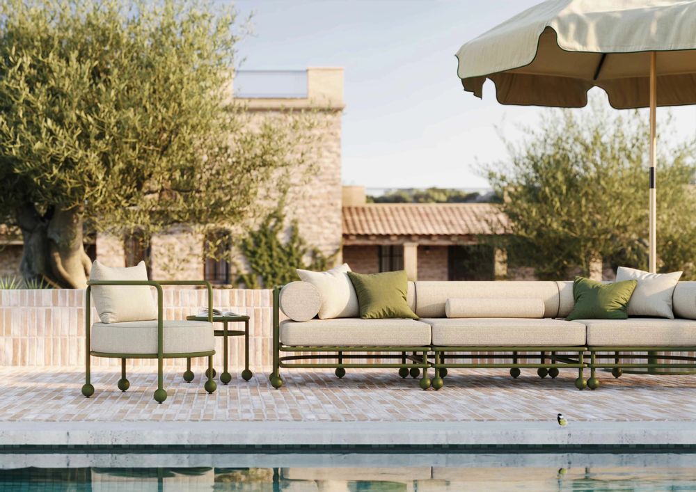 Canapés de jardin - Canapé trois places - FJAKA FURNITURE