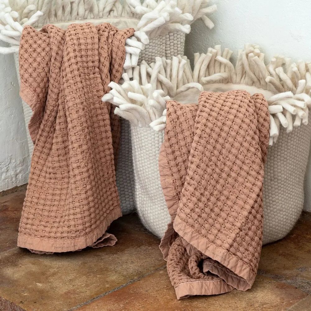 Serviettes de bain - Serviette de bain en coton biologique MIREILLE2 50x70 cm - BED AND PHILOSOPHY