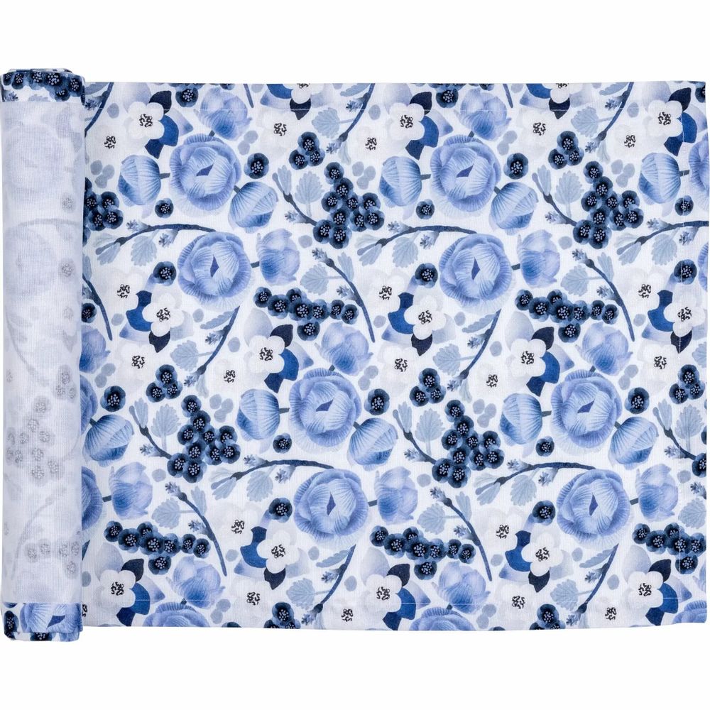 Tapis - Tapis de passage Lapin Kukka enduit acrylique bleu 45x160 cm - PENTIK