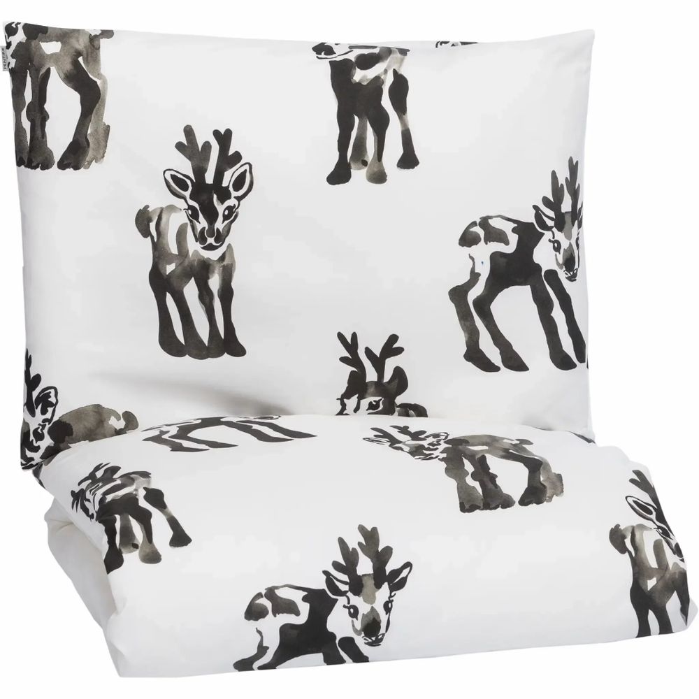 Linge de lit - Parure de lit Vasa Marron 85x125 cm + 36x46 cm - PENTIK