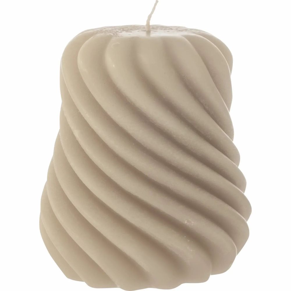 Candles - Myrsky Candle Beige 10x12 cm - PENTIK