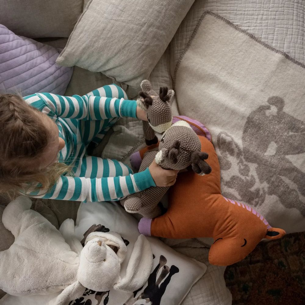 Linge - Couverture Vasa Marron Clair 65x90 cm - PENTIK