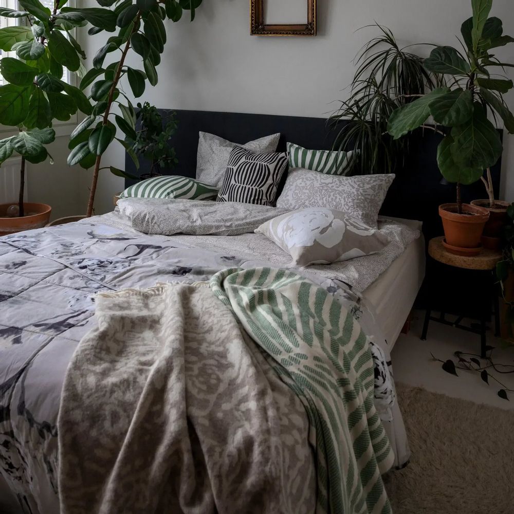 Linens - Vilja Blanket Green 130x170 cm - PENTIK