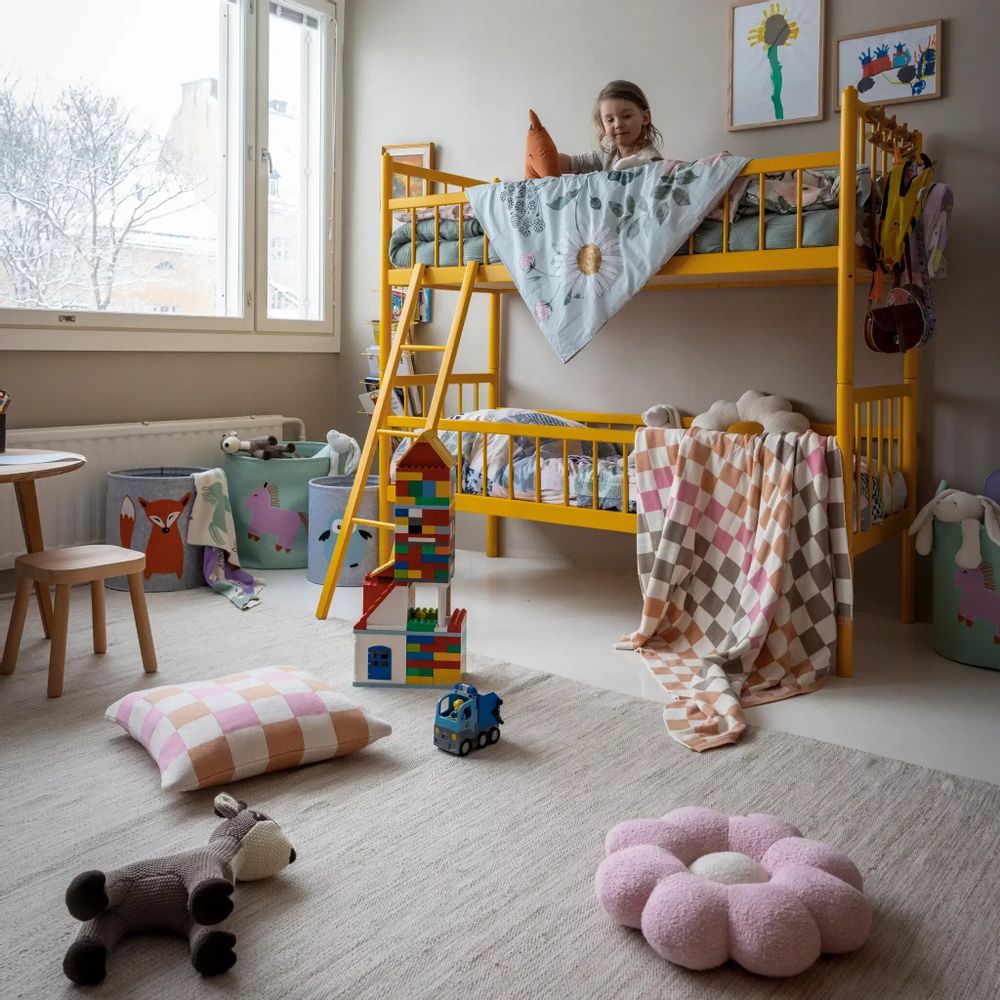 Linens - Ruutu Blanket Pink 130x170 cm - PENTIK