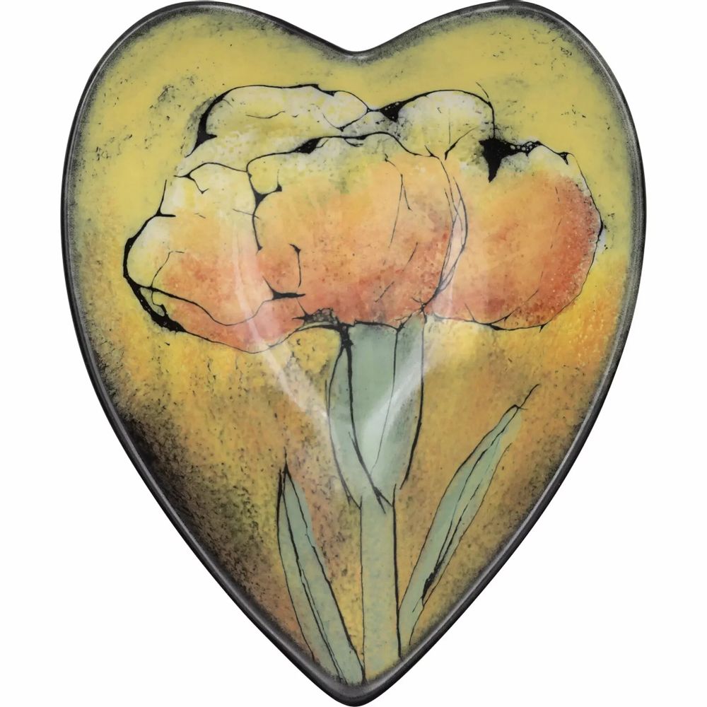 Everyday plates - Huvila Studio Heart Bowl Yellow 18x22 cm - PENTIK